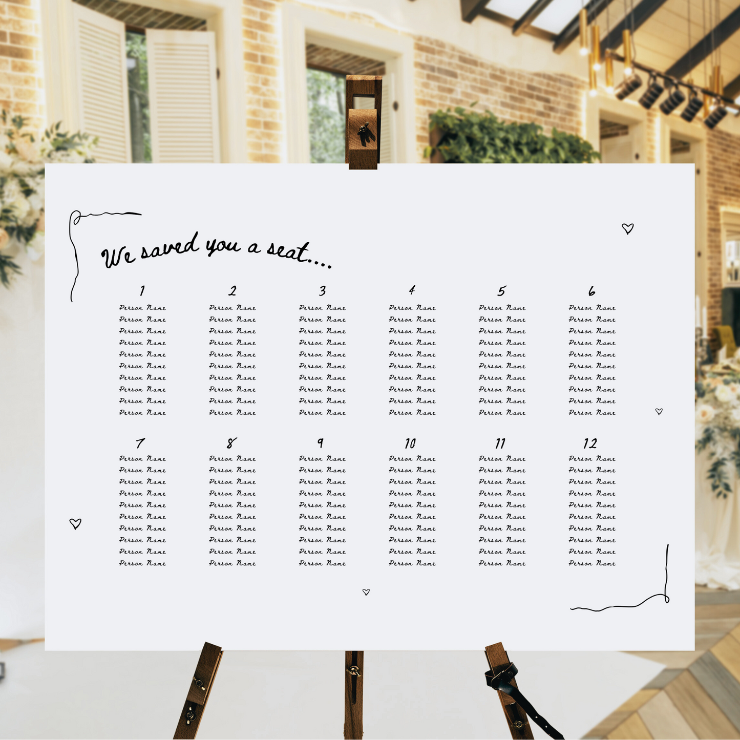 Wedding Table Stationery Bundle – Customizable Canva Templates - Handdrawn Theme (Multiple Designs)