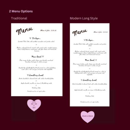 Wedding Table Stationery Bundle – Customizable Canva Templates - Handdrawn Theme (Multiple Designs)