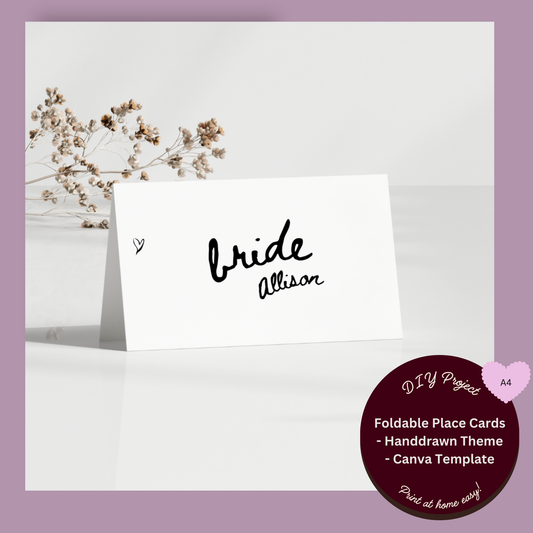 Foldable Place Name Cards - Canva Template - DIY Project